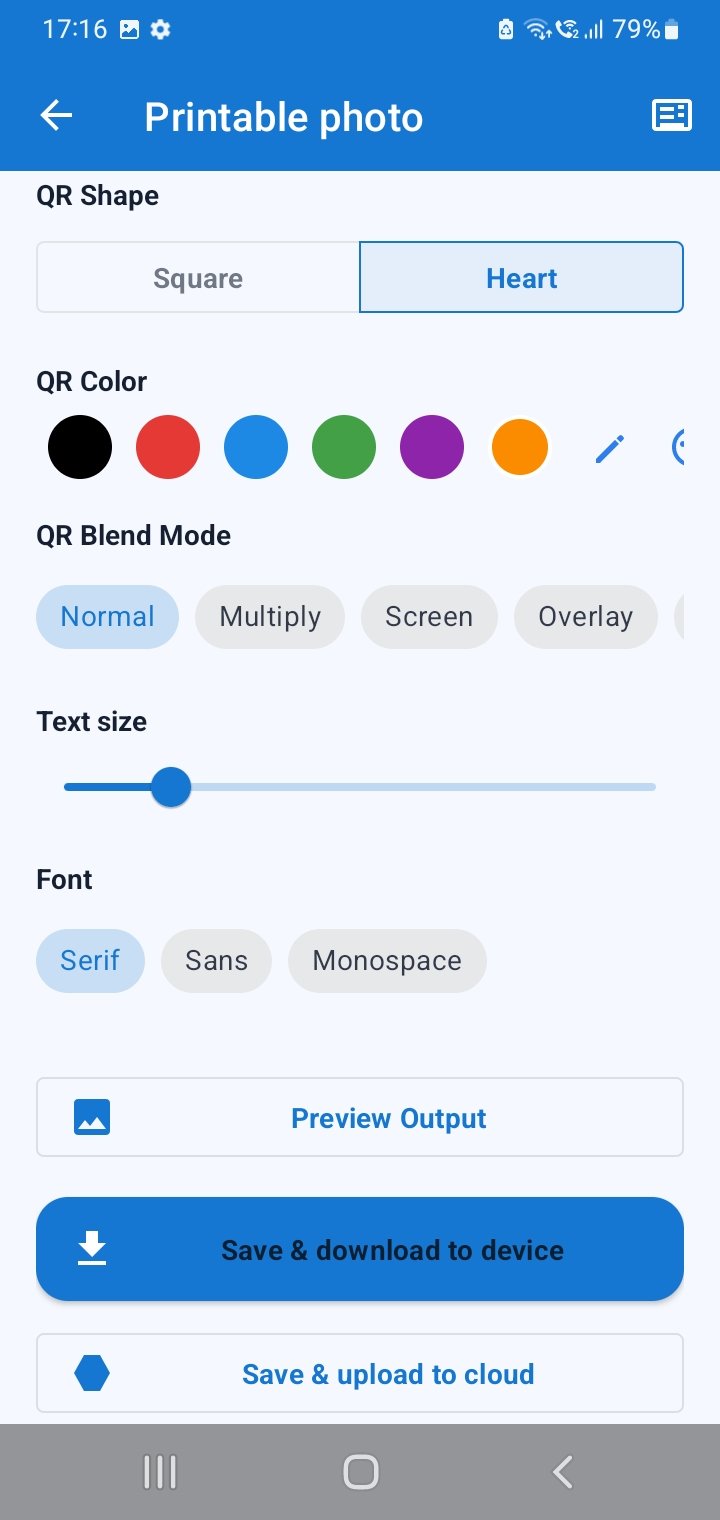 Zitmagix printable photo customization screen
